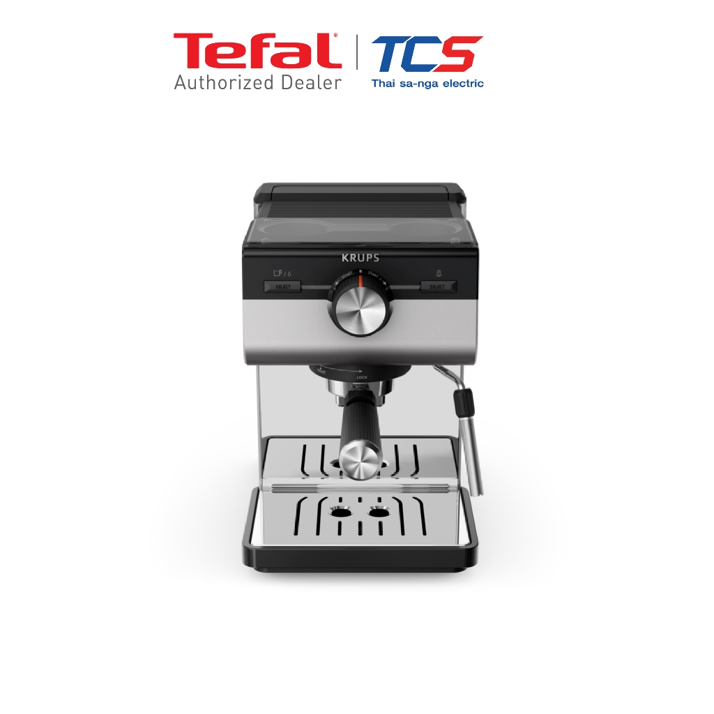 Tefal KRUPS เครื่องชงกาแฟเอสเปรสโซ Authentic+ รุ่น XP384E10 แบรนด์ เยอรมัน แรงดัน 15 บาร์ ความจุแท็ง