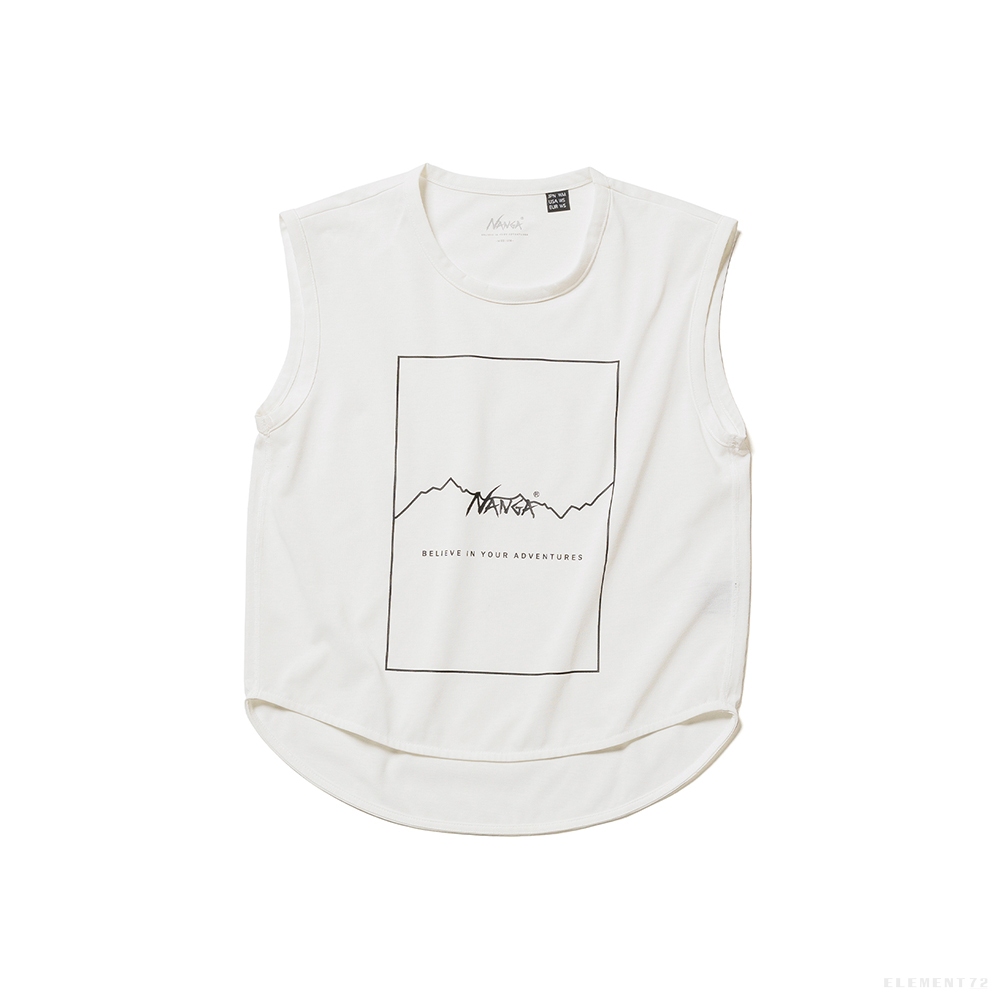 NANGA เสื้อยืดรุ่น Women's DRY MIX FRAME LOGO COMPACT TOP