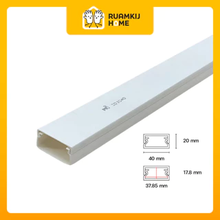 PRI DD รางเก็บสายไฟ สำหรับงานตกแต่ง รางเก็บสายไฟพลาสติก สีขาว 1-2 เมตร