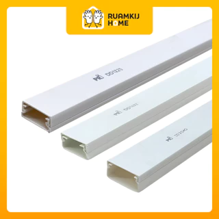 PRI DD รางเก็บสายไฟ สำหรับงานตกแต่ง รางเก็บสายไฟพลาสติก สีขาว 1-2 เมตร