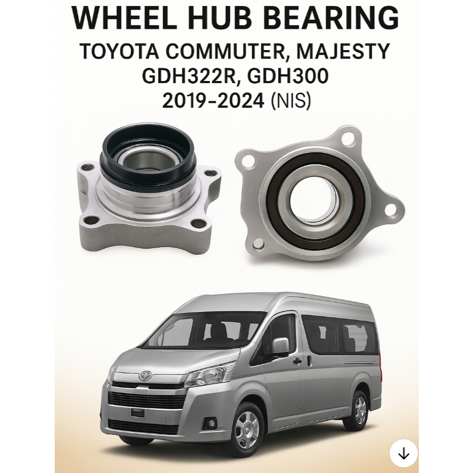 NIS ลูกปืนล้อหลัง ขวา ดิส TOYOTA COMMUTER,MAJESTY GDH322R,GDH300 2019-2024 2DACF049N-7BR 42450-26010