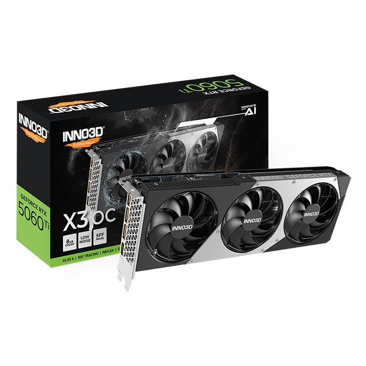 VGA(การ์ดจอ) INNO3D GEFORCE RTX 5060 TI X3 OC - 8GB GDDR7 (N506T3-08D7X-193075L ) (3Y)