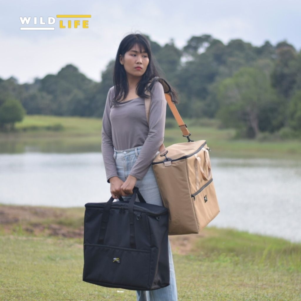 กระเป๋าใส่ที่นอน bestway 3ฟุต,5ฟุตได้ทุกรุ่น แบรนด์​ Wildlife​ ใส่พัดลม Bonitaire12นิ้ว บุนุ่มทั้งใบ