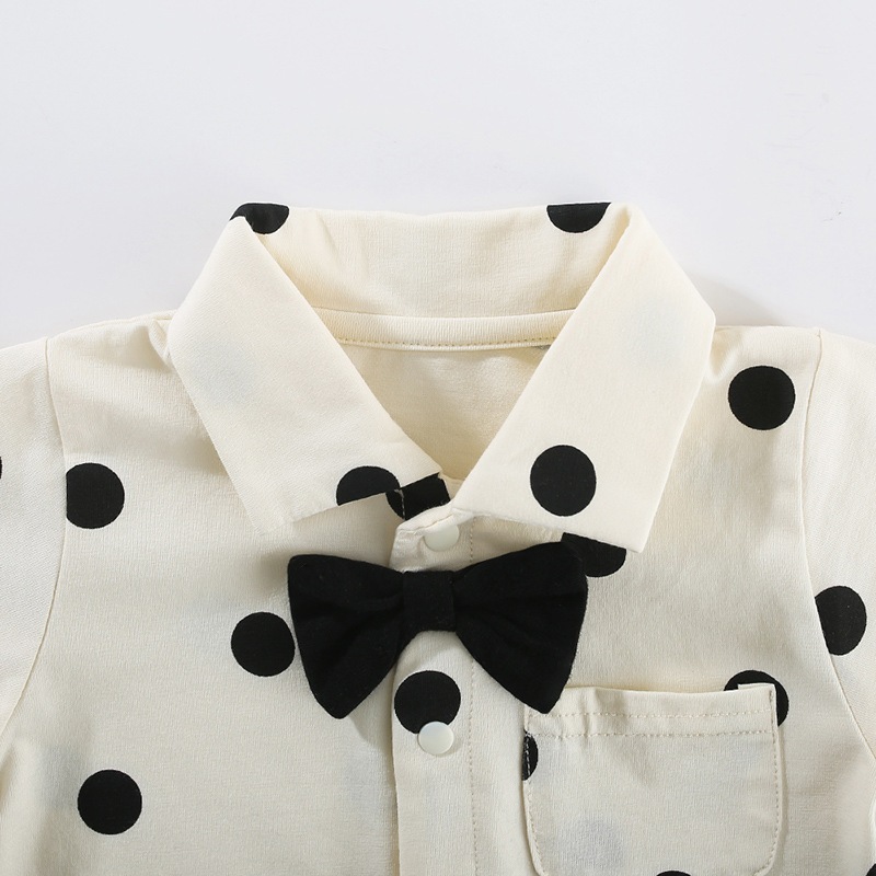 MiniQueen ชุดบอดี้สูทเด็กอ่อน ชุดเด็กผู้ชาย รุ่น Polkadot Romper (ROM00091) - รูปที่ 3