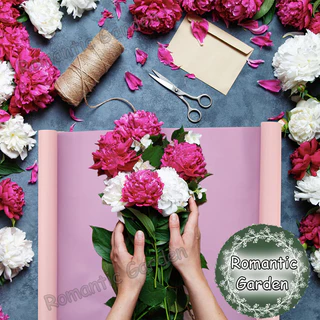 【10แผ่น】บรรจุภัณฑ์ดอกไม้ 58 * 58 ซม. ของขวัญบรรจุภัณฑ์กระดาษสองด้านสี