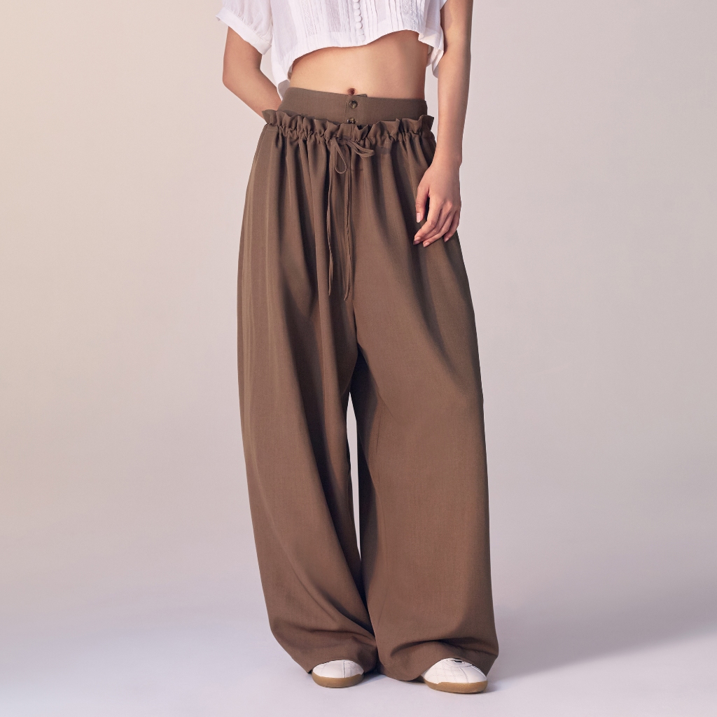 COWORKER - Oversized Drawstring Trousers