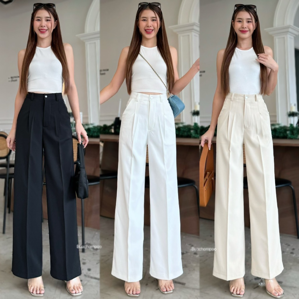 💛LILLY PANTS💛S-2XLกางเกงขากระบอกกลางทรงสวยพร้อมส่ง🛍️