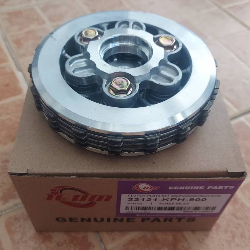 ชุดผ้าคลัทซ์พร้อมจานกด W125,W125i / 6รู รหัสสินค้า (22121-KPH-900)