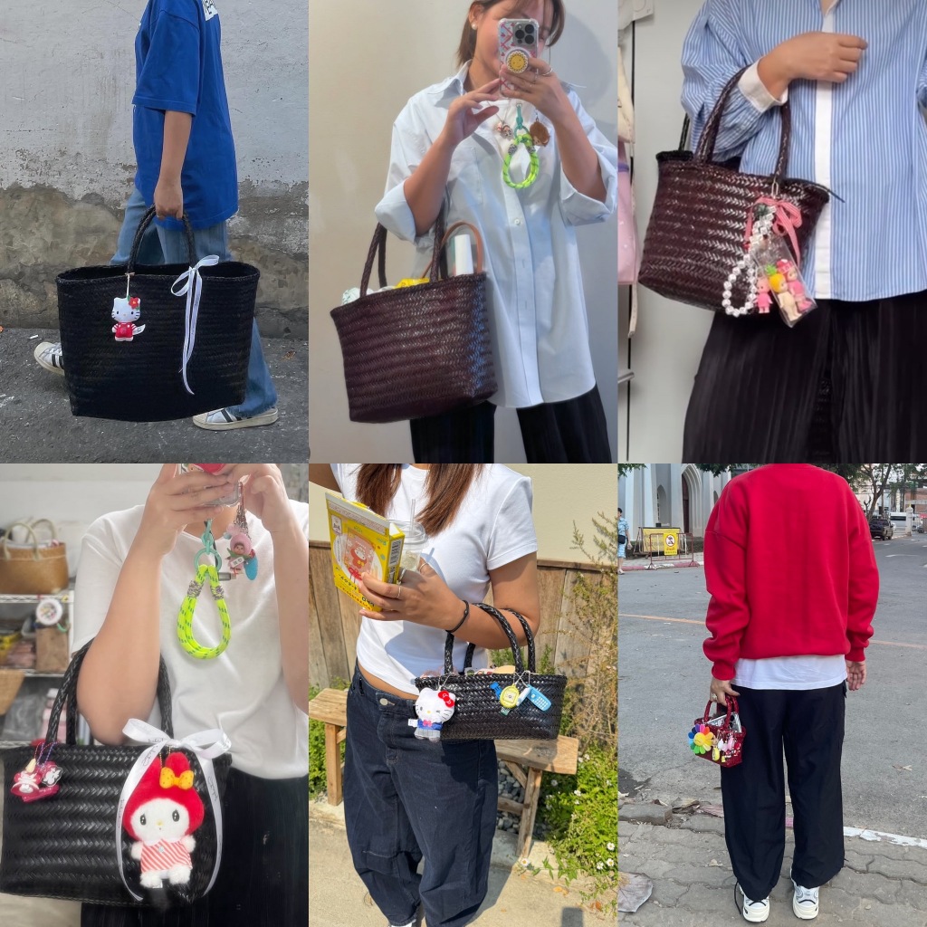 (พร้อมส่ง และ pre-order ค่ะ) Blooming bag กระเป๋าสาน ดีงาม กระเป๋าสานด้วยกระจูด*รวมทุกขนาด*