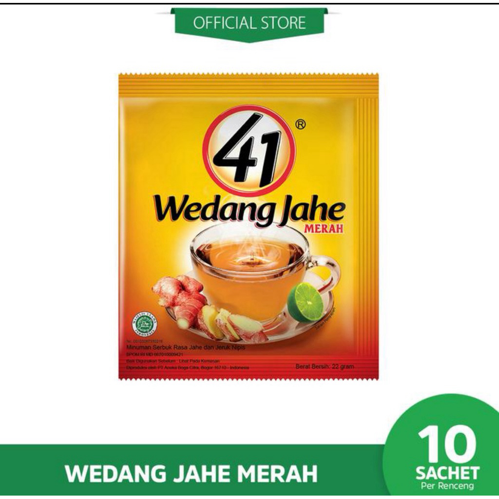 Indonesia Wedang Jahe Merah Jeruk Nipis / Instant Drink Red Ginger with lime 10 sachets