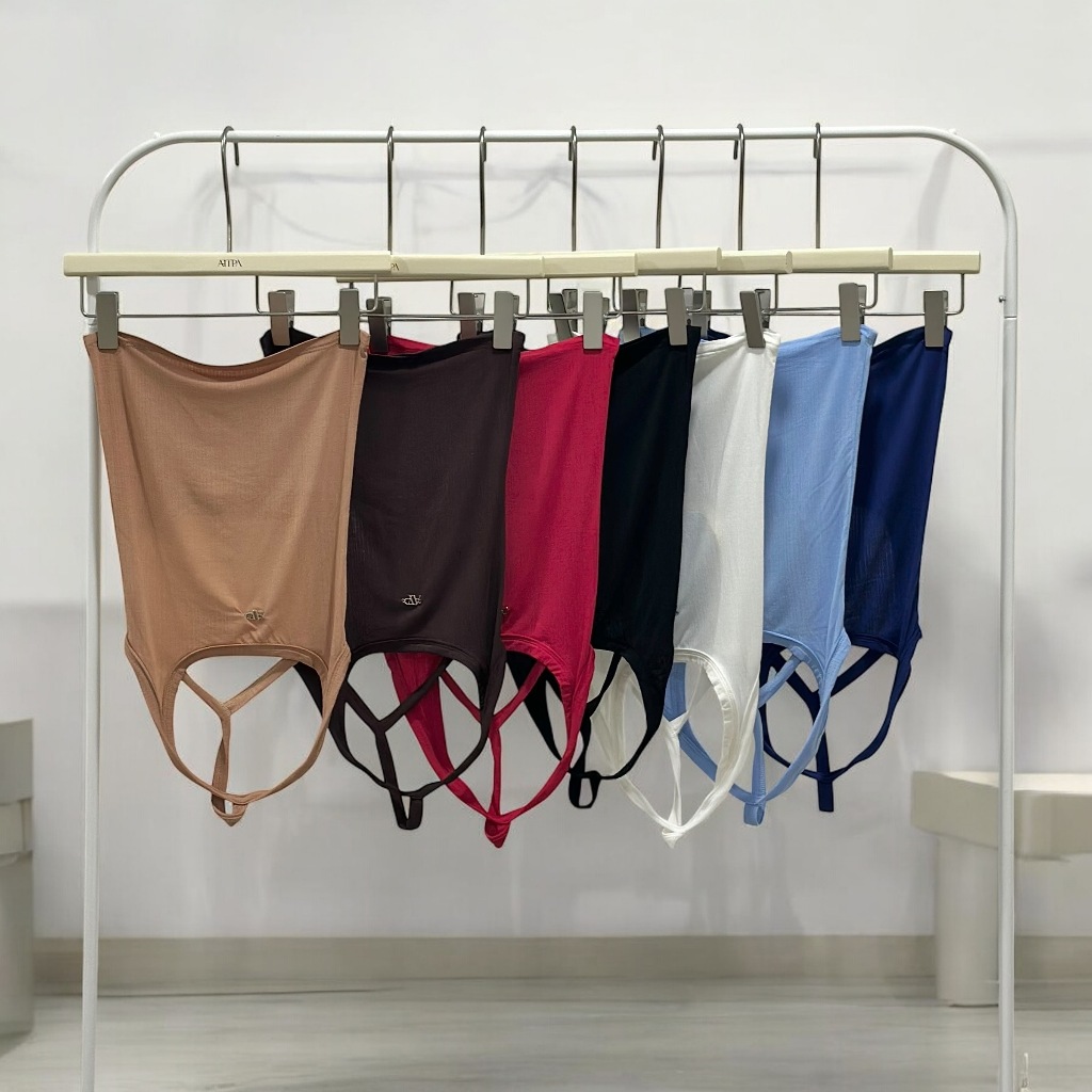 Atipashop - MASSIE TANK TOP เสื้อสายเดี่ยว คล้องคอ ผ้าร่อง Spendex (ผ้าชั้นเดียว เนื้อบางกว่ารุ่นอื่