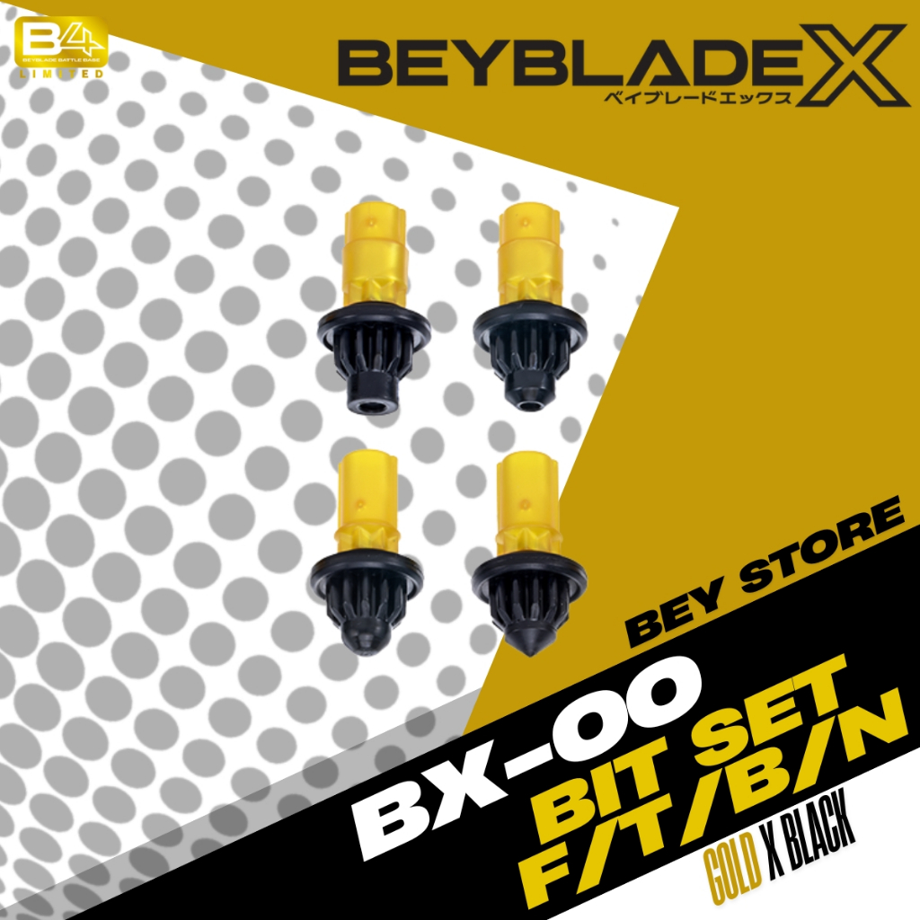 Beyblade X BX-00 Bit Set F/T/B/N Gold X Black โซนHK [Limited Edition]