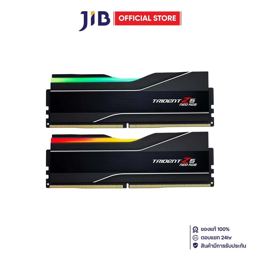 48GB (24GBx2) DDR5 6400MHz RAM (หน่วยความจำ) G.SKILL TRIDENT Z5 NEO RGB (AMD EXPO) (MATTE BLACK) (F5