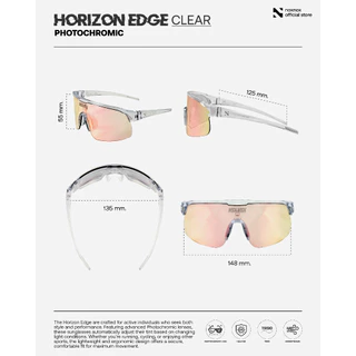 NOX NOX แว่นตากันแดดปรับแสงอัตโนมัติ รุ่น Horizon Edge [ CLEAR ] Photochromic Lens