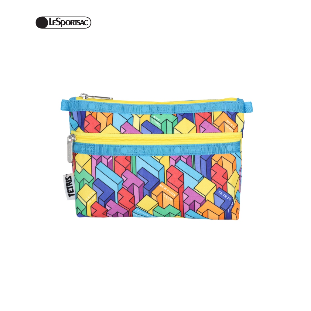 Lesportsac (ไม่มีสาย,มีหลายสี) Cosmetic Clutch Bag กระเป๋าเครื่องสำอาง Style 7105 LeSportsac x Tetris™