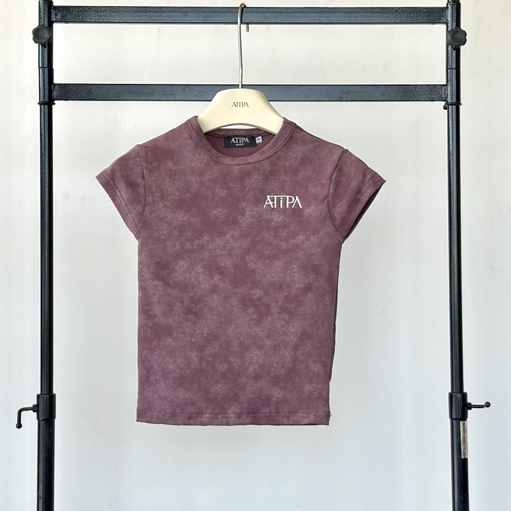 Atipashop - BURY TOP เสื้อยืด แขนกุด มัดย้อม ฟอก ผ้าใส่สบาย - รูปที่ 2