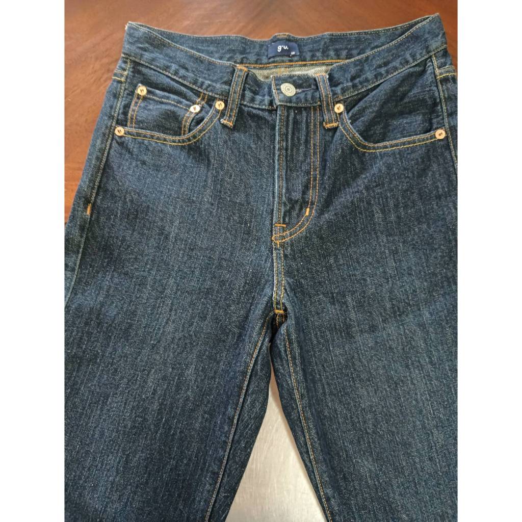 g.u. jeans.สุภาพสตรี ลิขสิทธิ์ของ Japan มือสอง สภาพ dead stock size w28 L31 วัดจริง