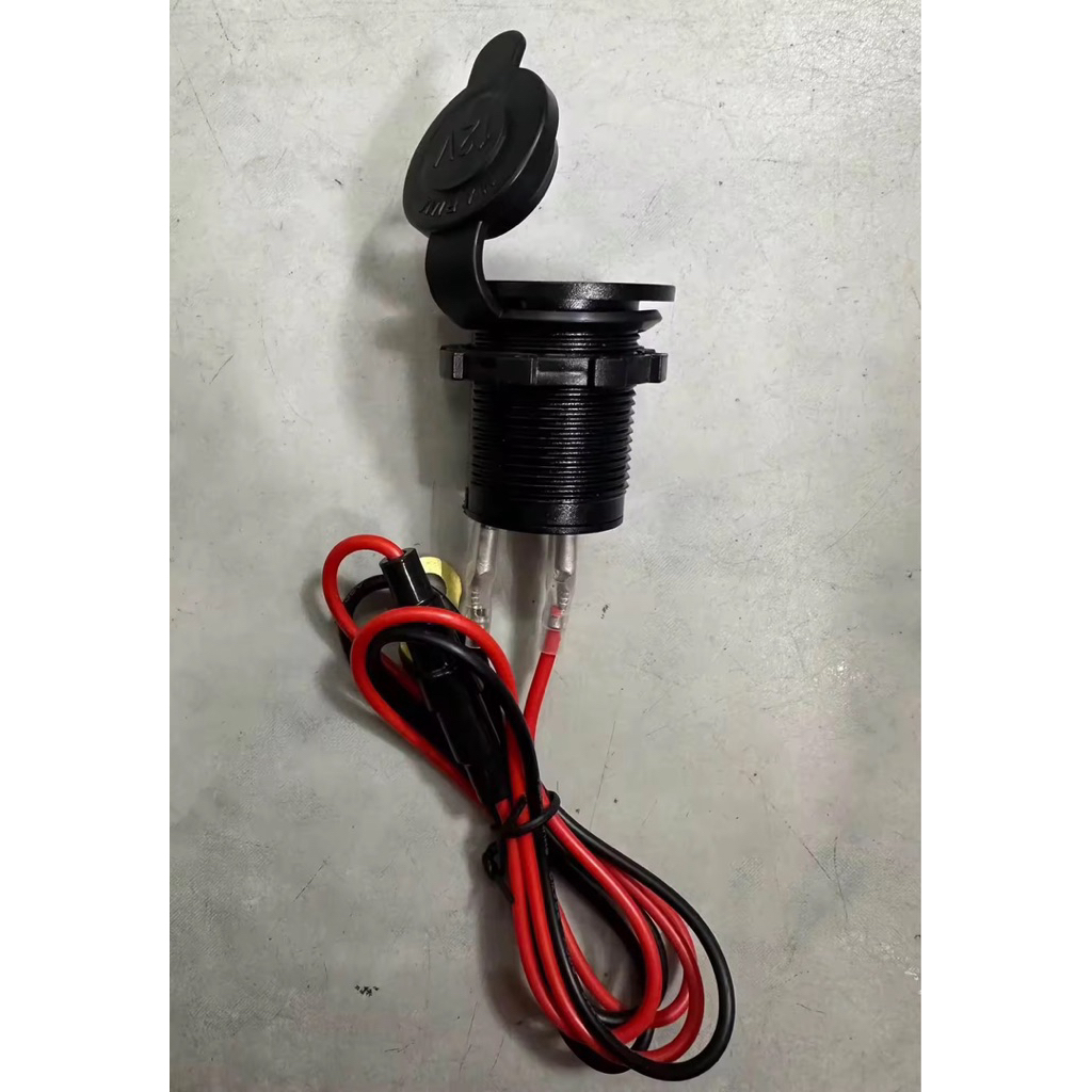 เบ้าเกลียวจุดบุหรี่ / ช่องชาร์จโทรศัพท์ / เบ้าบุหรี่ตัวเมียกันน้ำพร้อมสายต่อแบตเตอร์รี่/ เบ้าบุหรี่ 12-24 Volt - รูปที่ 4