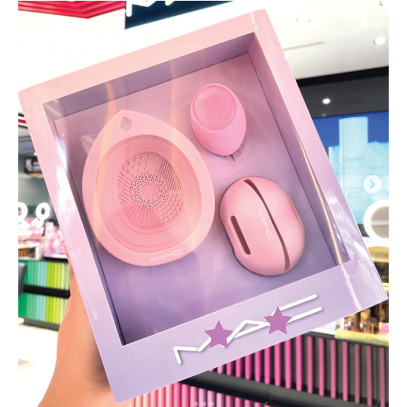 M·/\·C Spotlight Set. ชุดฟองน้ำทารองพื้นพร้อมซิลิโคน ทำความ แบบ SET ที่ครบชุด