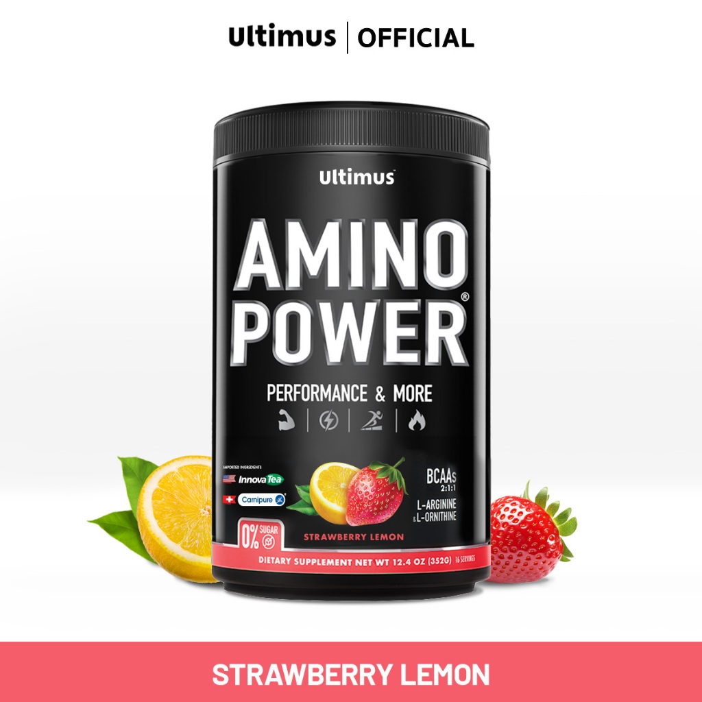Ultimus Amino Power (Active BCAAs 2:1:1) Strawberry Lemon Flavor 1 กระปุก ขนาด 352g