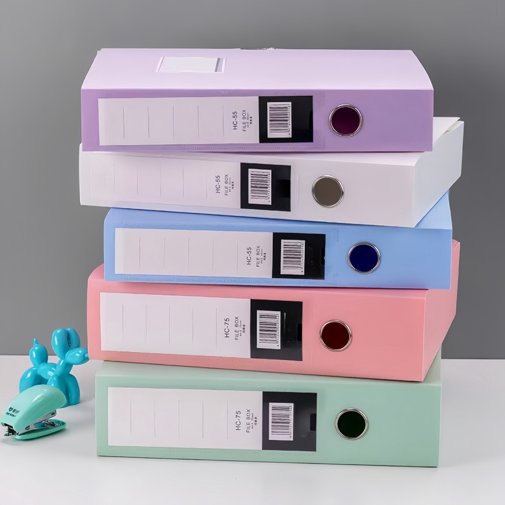 File Box A4 กล่องแฟ้ม ขนาดA4 สีพาสเทล กล่องเอกสาร อุปกรณ์สำนักงาน แฟ้มใส่เอกสาร จัดเก็บอุปกรณ์