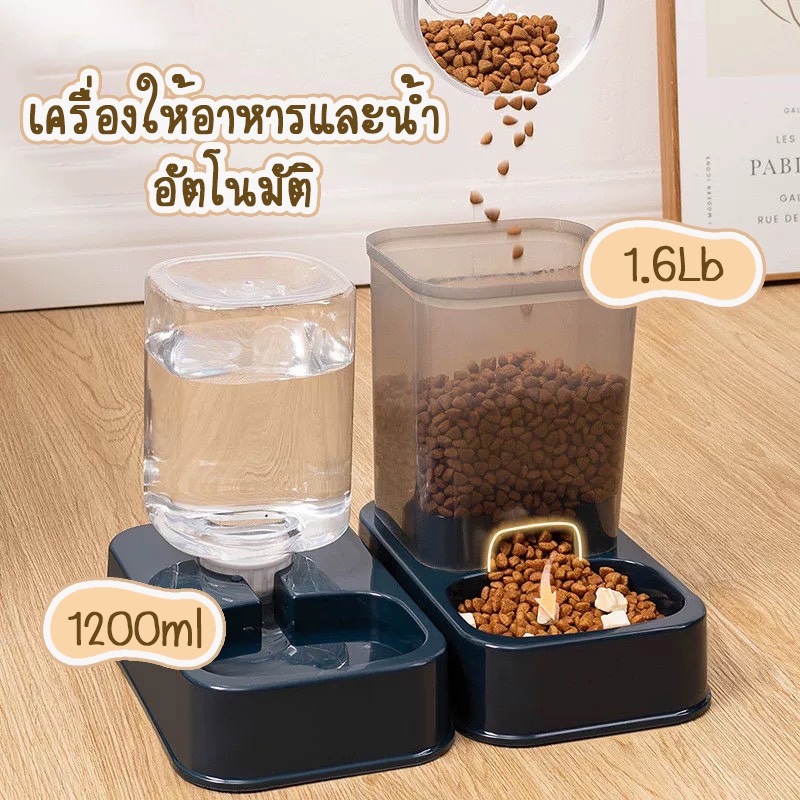 HM-ชามอาหารสัตว์เลี้ยง เครื่องให้อาหารแมวอัตโนมัติ ที่ให้อาหารอัตโนมัติ