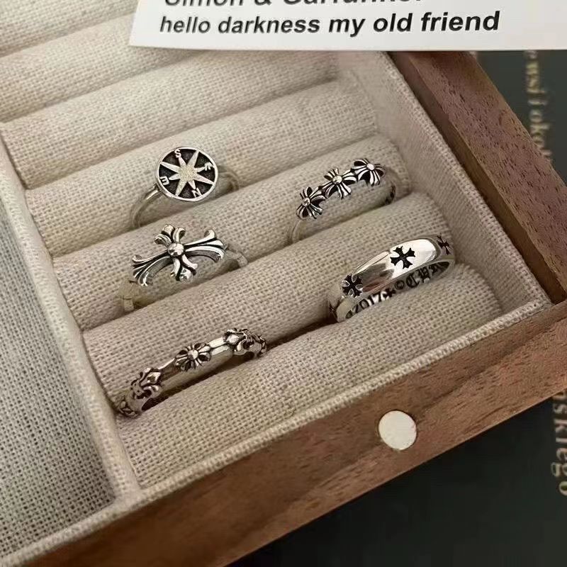 [จัดส่งจากกรุงเทพฯ] แหวนเปิดไขว้สไตล์พังค์ แหวนผู้ชายดีไซน์ย้อนยุคสีเข้ม หรูหรา น้ำหนักเบา แหวนผู้หญิง - รูปที่ 5