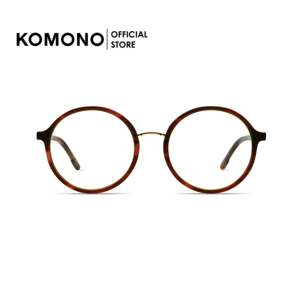 KOMONO Alvie Bourbon กรอบแว่นตา ทรงกลม สีแดง