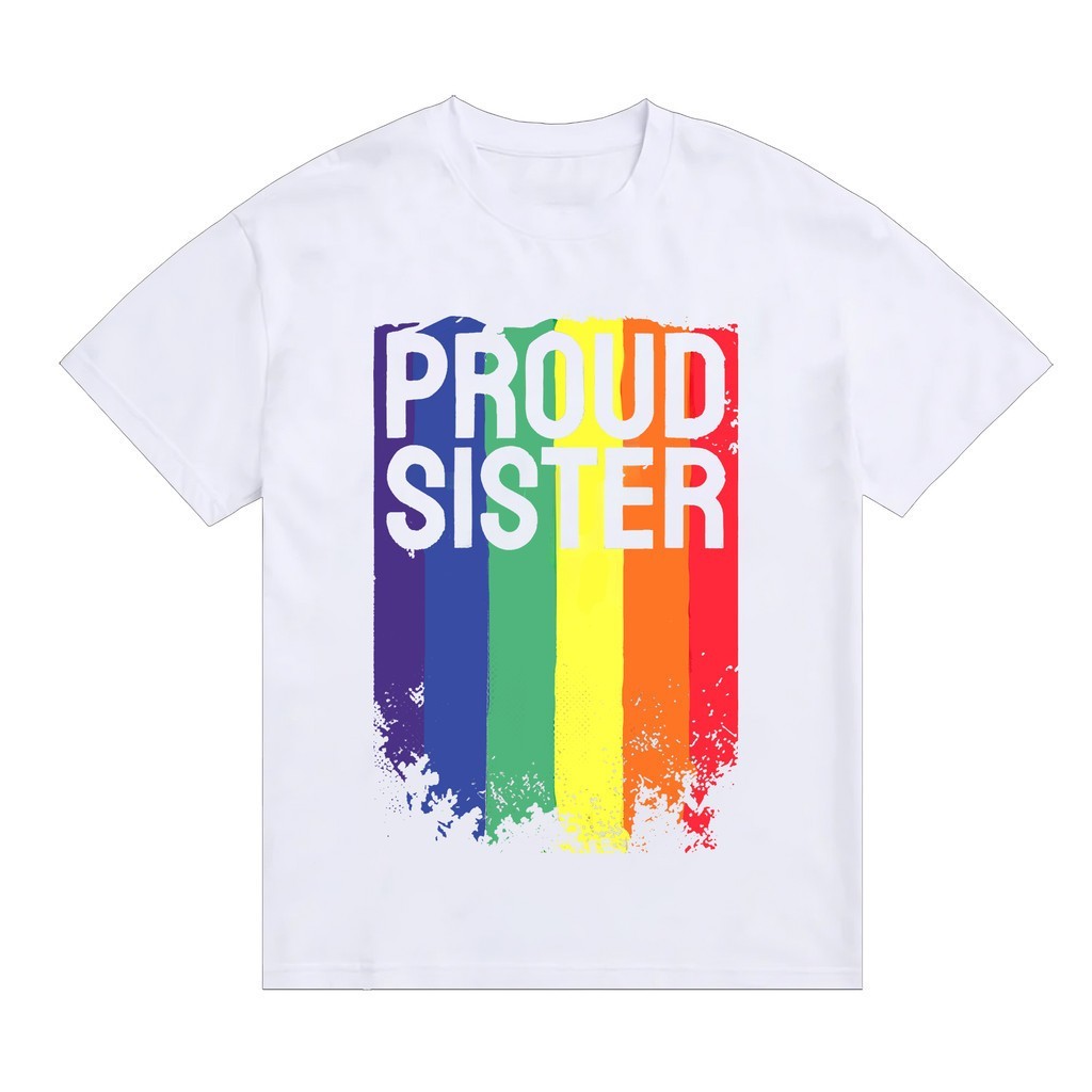 pride month LGBTเสื้อเชิ้ตผู้ชาย พิมพ์ลาย BORN THIS WAY ผ้าฝ้าย100% เสื้อตตอน คอกลม COD สีดำ สีขาว แขนสั้น POPtshirtขนาด