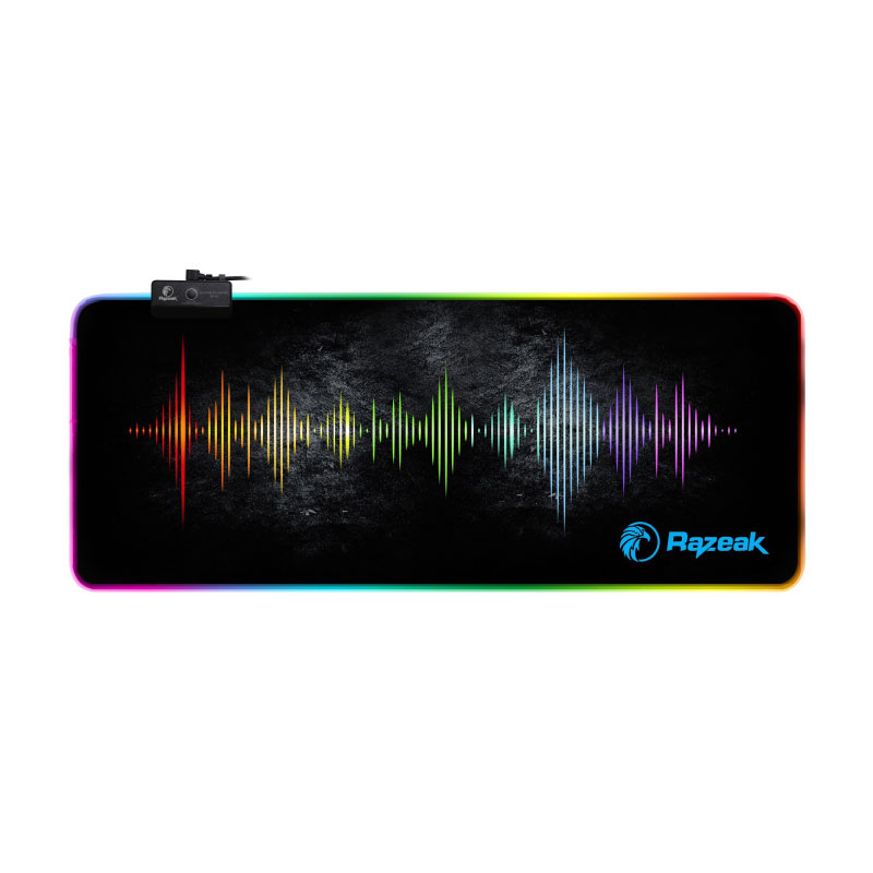 Razeak แผ่นรองเมาส์RGB RP-05 มี12โหมดไฟ แผ่นรองเมาส์ Mouse Pad Gaming Speed