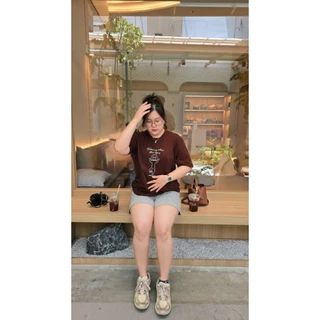 เสื้อยืด ลายหมาดัชชุน : LongDay,Home is คู่สีครีม/น้ำตาล🤎|sherbetteeshop