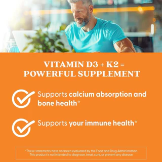 ✅พร้อมส่ง วิตามิน D3+K2 MK-7 Doctor's Best Vitamin D3 + K2, MK-7, 5000 IU, 60 Veggie Capsules