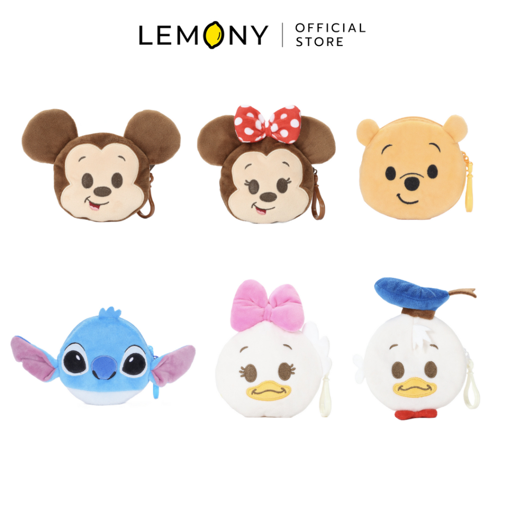 LEMONY พวงกุญแจ กระเป๋าใส่เหรียญ รวมซีรี่ย์ตัวการ์ตูนดิสนียส์สุดน่ารัก ขนาด 11CM Disney Cutey Collec