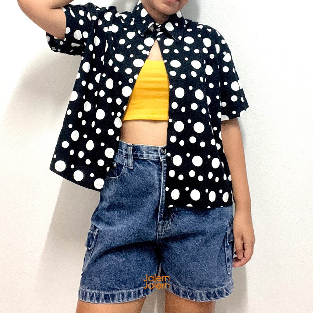 JL001 / Polka Dot Shirt ⚫️เสื้อเชิ้ตลายจุด⚪️Korean Cotton 100%