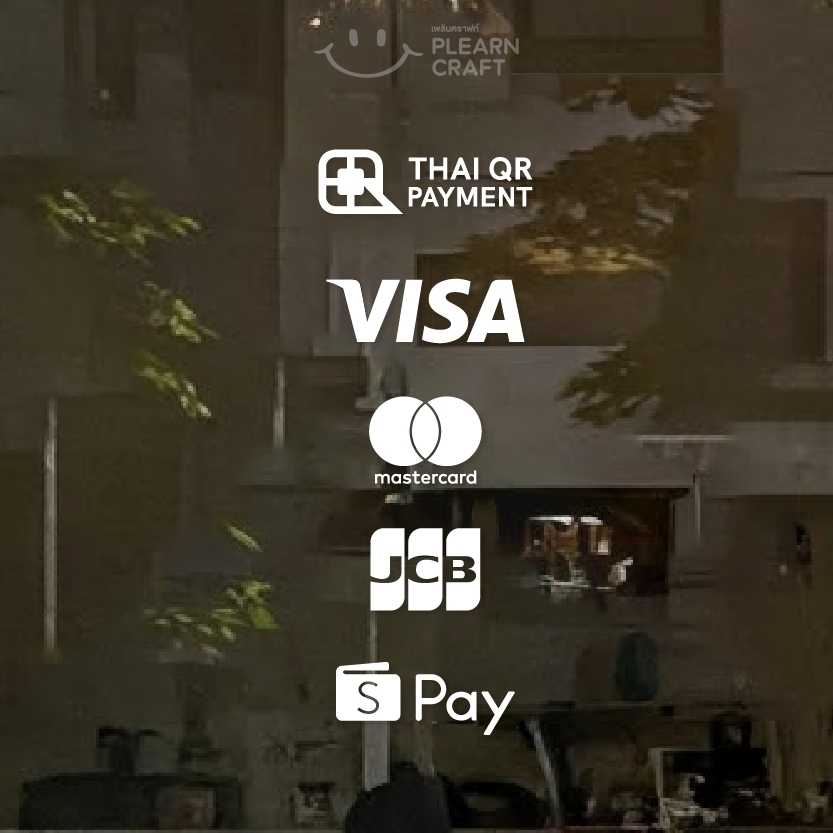 SBBN003 Payment Methods สติกเกอร์ติดกระจก สัญลักษณ์การจ่ายเงิน การชำระเงิน VISA MASTERCARD QR PROMTP