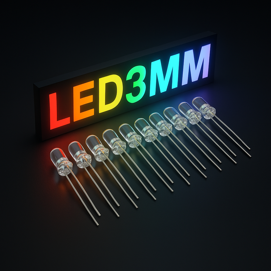 LED 3มิล SUPER-BRIGHT กลม เลนส์ขาวใส (25/100หลอด) / LED ROUND 3mm SUPER-BRIGHT WATER CLEAR