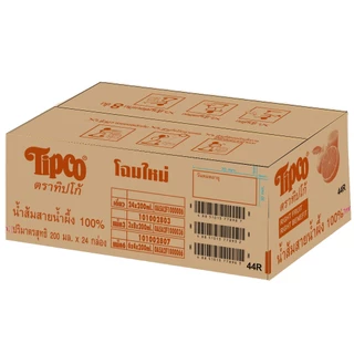 [ยกลัง] TIPCO น้ำส้มสายน้ำผึ้ง Sai Namphueng Orange juice 100% ขนาด 200 มล. 3x8x200ml ยกลัง 24 กล่อง