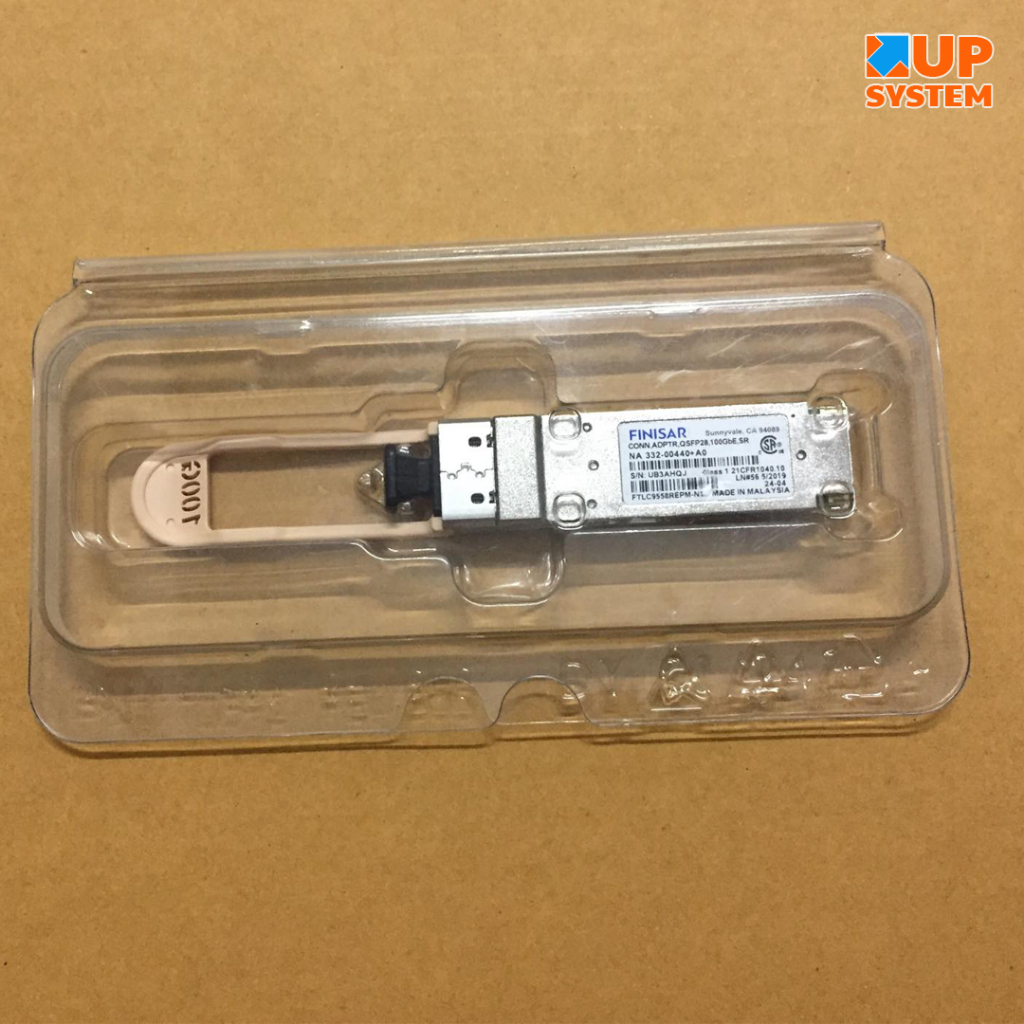 โมดูลไฟเบอร์ออปติก FINISAR SFP QSFP28 100GbE-SR (มือสอง-ใหม่เก่าเก็บ)