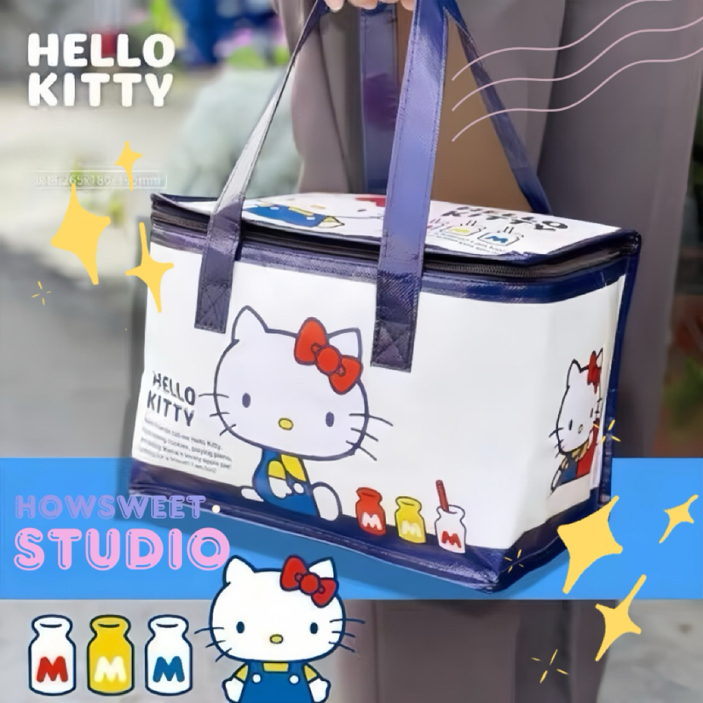 พร้อมส่งจากไทย🚗 กระเป๋าเก็บความเย็น กระเป๋าเก็บอุณหภูมิร้อนเย็น กระเป๋าใส่อาหาร Hello kitty🎀
