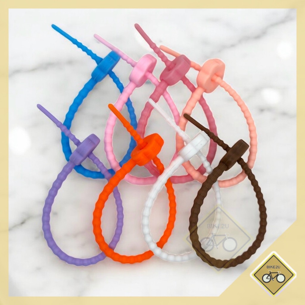 ซิลิโคน ดอกไม้ 210mm รัดสายชาร์จ จัดระเบียบสาย สาย รัด 3 ขนาด สายคล้องพวงกุญแจ จี้ อเนกประสงค์ DIY หลายสี พร้อมส่งในไทย