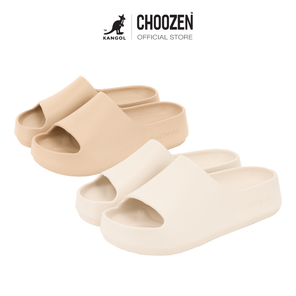 KANGOL Slippers รองเท้าแตะ ผู้หญิง EVA 100% สีขาว, กาแฟ 63528623