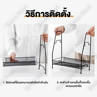 BN ชั้นวางเครื่องปรุง 3ชั้น ชั้นวางของในครัว เหล็กเคลือบกันสนิม จัดระเบียบห้องครัว หยิบง่าย วางแบบถอดได้