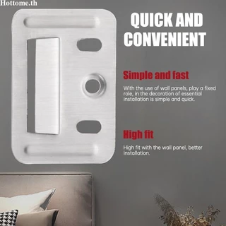 100 ชิ้น แตนเลสแผงผนังหัวเข็มขัด คลิปล็อคไม้ระแนง WPC Wall Panel Connector เฟอร์นิเจอร์หัวเข็มขัด หัวเข็มขัด PVC