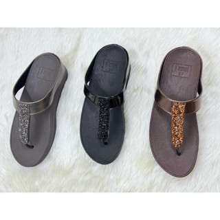 พร้อมส่ง 👠 รองเท้าแฟชั่นผู้หญิงสไตล์ฟิปฟอบคีบคลิสตัล