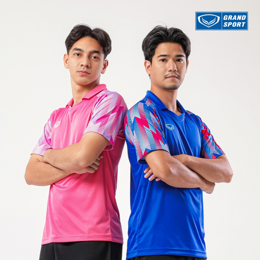 GRAND SPORT เสื้อกีฬาคอปก พิมพ์ลายแขน รหัส : 011586