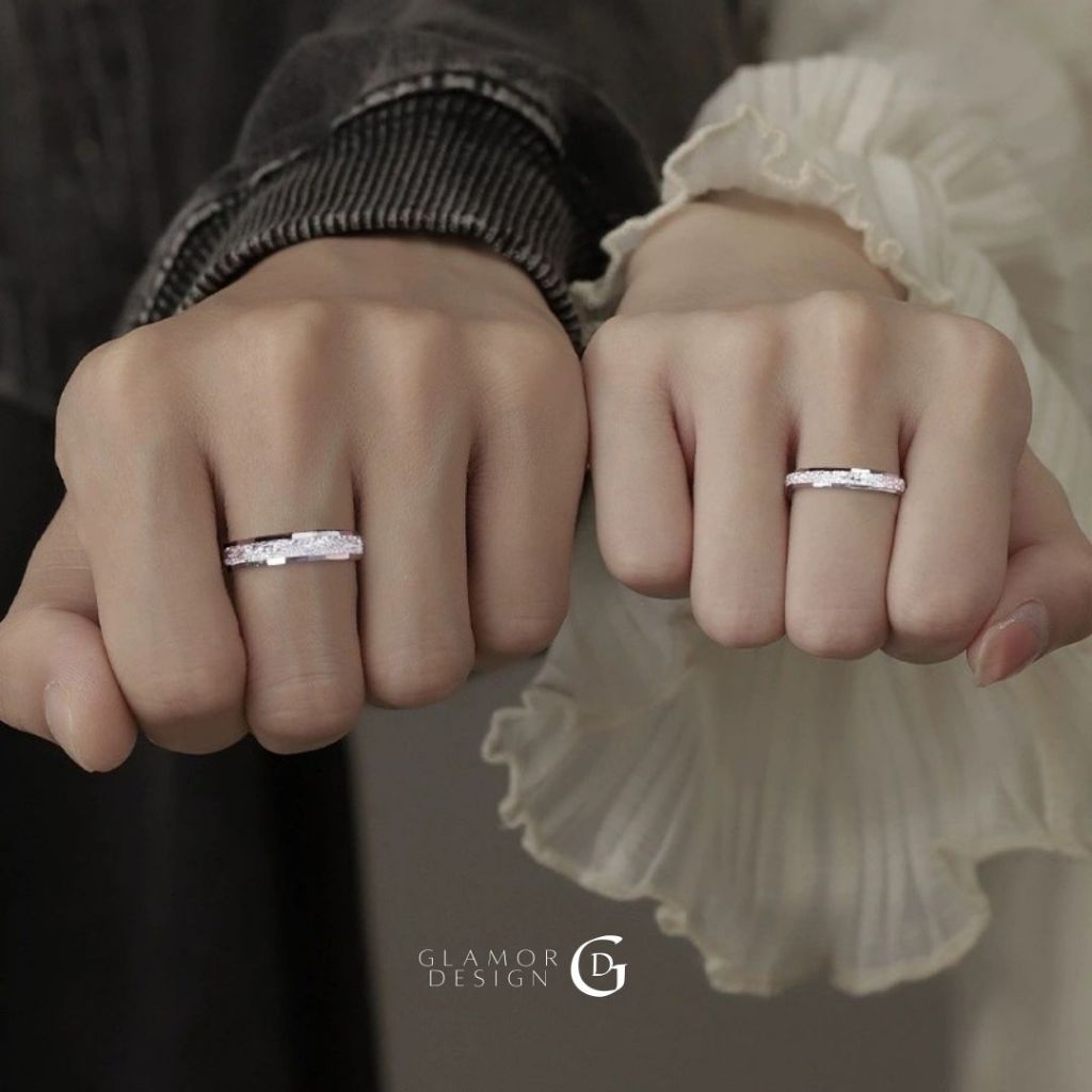 GLAMOR✨แหวน Milky Way Ring แหวนคู่รัก เงินแท้925 ดีไซน์ทางช้างเผือก เรียบหรู ของขวัญวันครบรอบ ราคา ถูกที่สุด ดีลบีเคเค