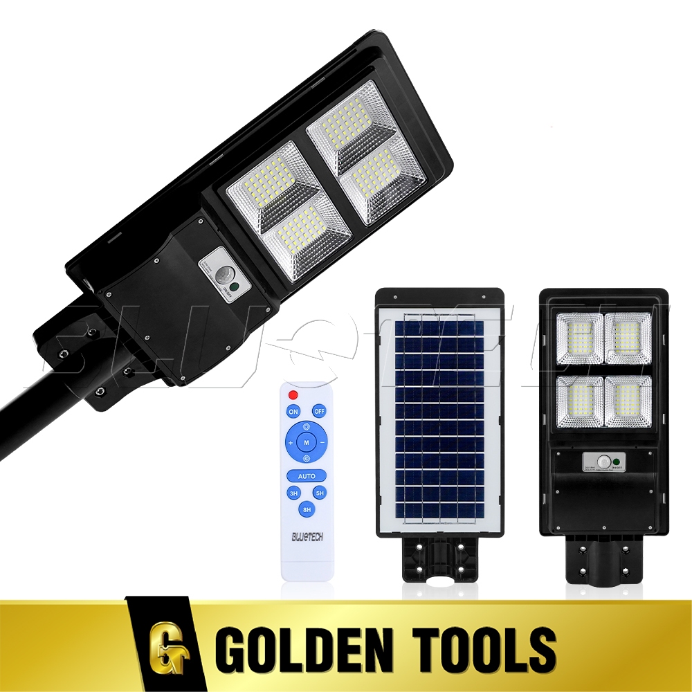 [ลดพิเศษ] Bluetech USA ไฟโซล่าเซลล์ ไฟถนนโซล่าเซลล์ Solar Street Light Solar Cell ขนาด 150 วัตต์ สีข