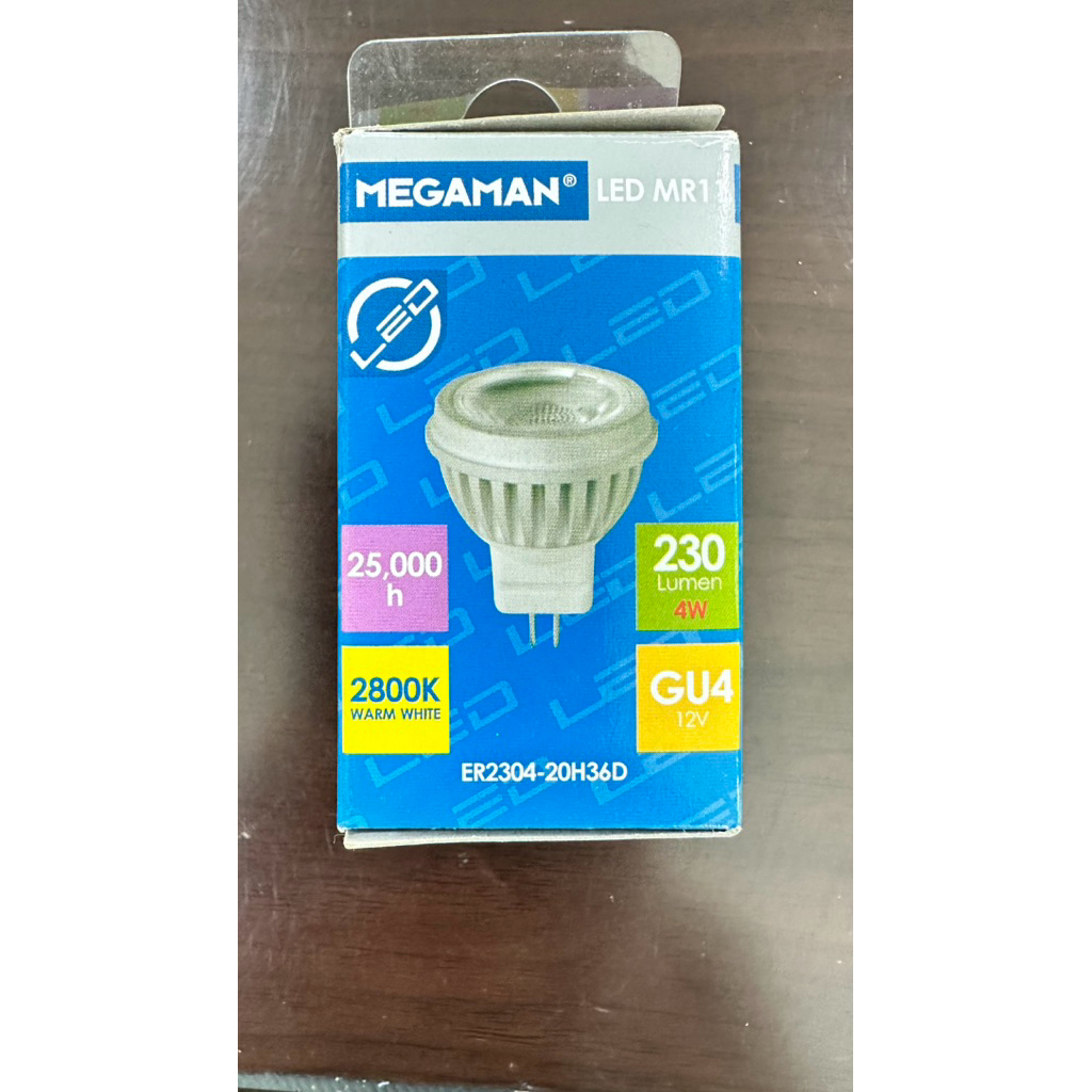 หลอดไฟ LED MR11 GU4 ยี่ห้อ  MEGAMAN 4W Warmwhite 12V
