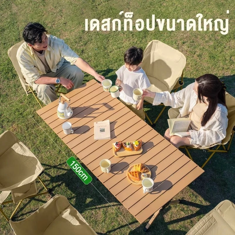 ชุดโต๊ะปิกนิก พับได้ พกพาสะดวก สําหรับ 2-8 ท่าน แถมกระเป๋าเก็บ ท่อเหล็กกลมขนาดใหญ่ รับน้ําหนักได้ 300 กก thumbnail 5