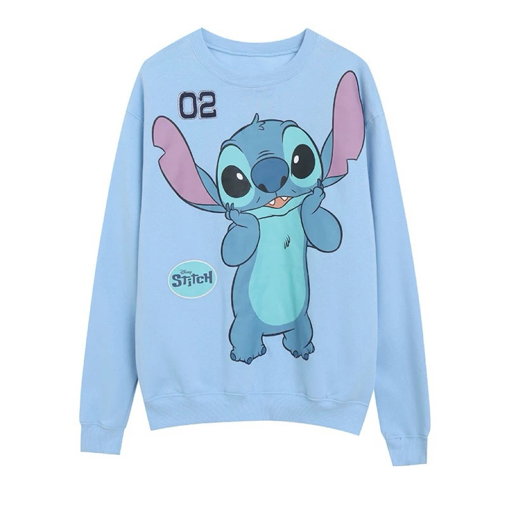 STITCH SWEATSHIRT Lilo&stitch 🧊 STITCH02 เสื้อสติช 02 งาน Disney แท้ (TS626）